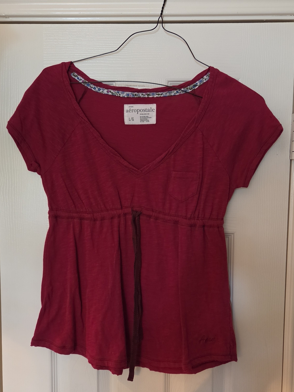 aeropostale Drawstring Tunic maroon Size Large